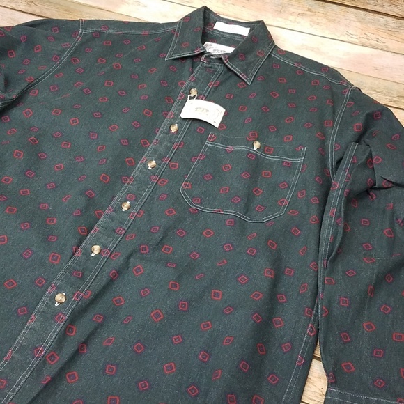 Vintage 90's John Ashford Sport Denim Shirt Medium - Picture 2 of 8